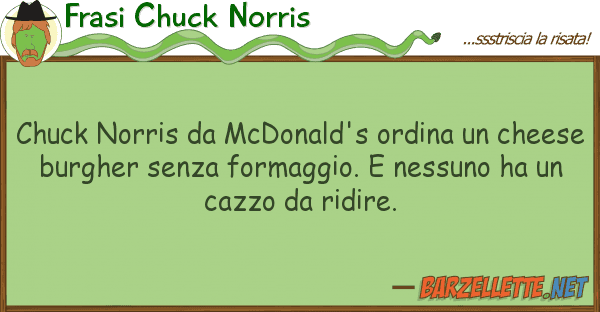 Frasi Chuck Norris chuck norris mcdonald's ordina