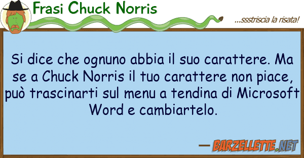 Frasi Chuck Norris dice ognuno abbia caratter