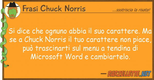 Frasi Chuck Norris dice ognuno abbia caratter