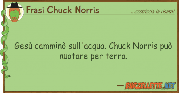 Frasi Chuck Norris gesù camminò sull'acqua. chuck norris