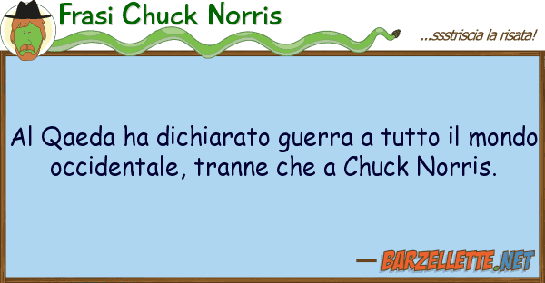 Frasi Chuck Norris qaeda ha dichiarato guerra