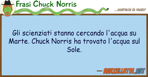 Frasi Chuck Norris scienziati stanno cercando l'acqua s