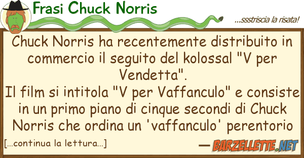 Frasi Chuck Norris chuck norris ha recentemente distribuito