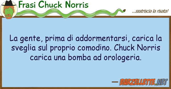 Frasi Chuck Norris gente, prima addormentarsi, carica