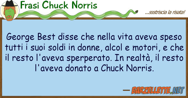 Frasi Chuck Norris george best disse vita aveva s