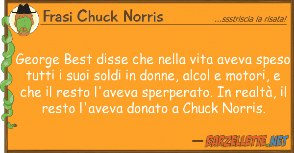 Frasi Chuck Norris george best disse vita aveva s