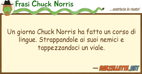 Frasi Chuck Norris giorno chuck norris ha fatto corso