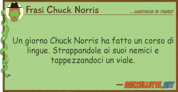 Frasi Chuck Norris giorno chuck norris ha fatto corso