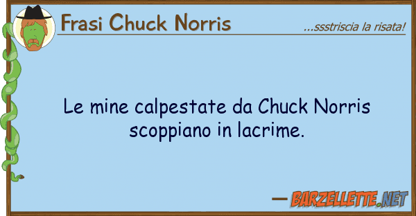 Frasi Chuck Norris mine calpestate chuck norris scopp