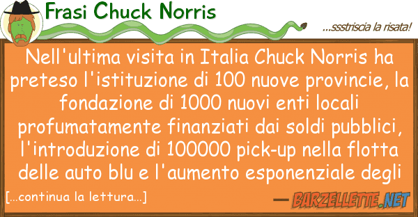 Frasi Chuck Norris nell'ultima visita italia chuck norri