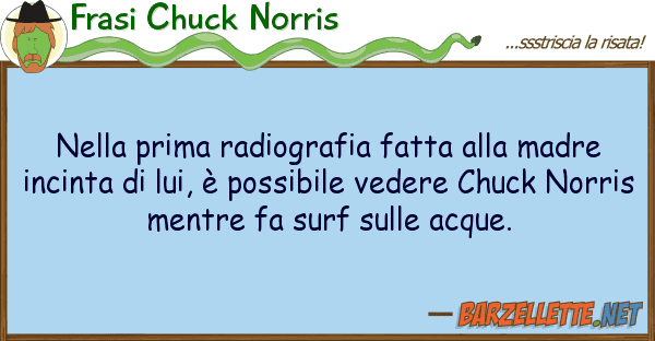 Frasi Chuck Norris prima radiografia fatta madre