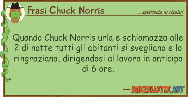Frasi Chuck Norris quando chuck norris urla schiamazza