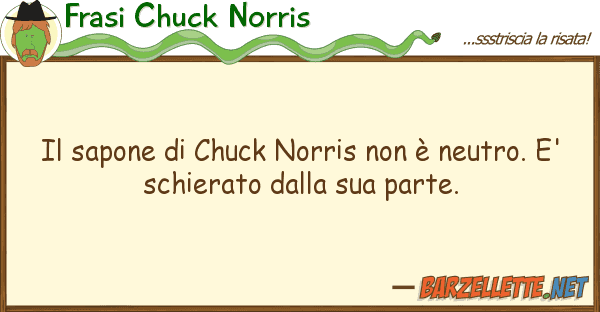 Frasi Chuck Norris sapone chuck norris è neutro.