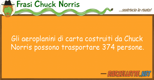 Frasi Chuck Norris aeroplanini carta costruiti ch