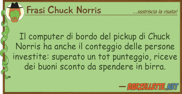 Frasi Chuck Norris computer bordo pickup chuck