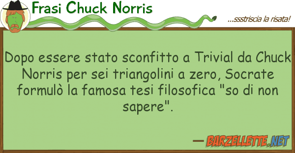 Frasi Chuck Norris dopo essere stato sconfitto trivial