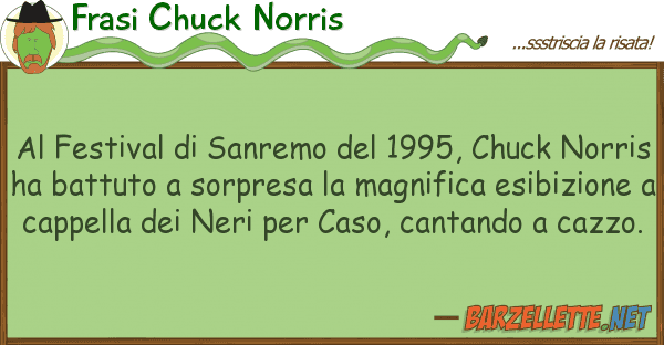 Frasi Chuck Norris festival sanremo 1995, chuck n