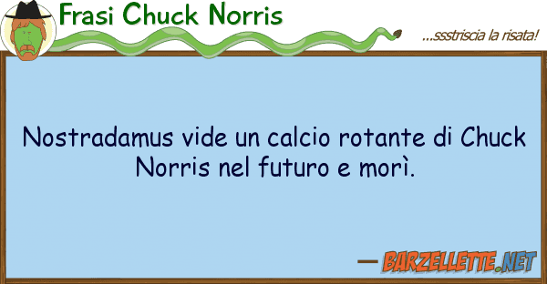 Frasi Chuck Norris nostradamus vide calcio rotante ch
