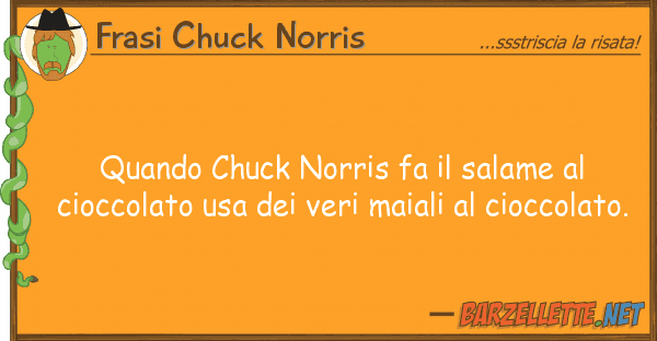 Frasi Chuck Norris quando chuck norris fa salame cioc