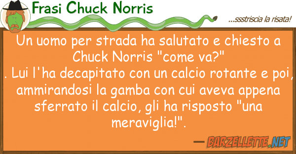 Frasi Chuck Norris uomo strada ha salutato chiesto
