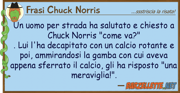 Frasi Chuck Norris uomo strada ha salutato chiesto