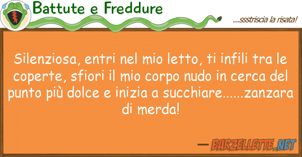 Battute e Freddure silenziosa, entri letto, infi