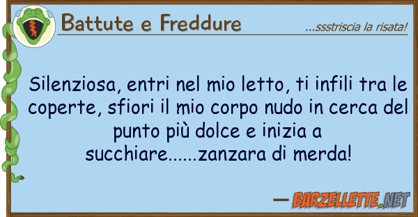 Battute e Freddure silenziosa, entri letto, infi