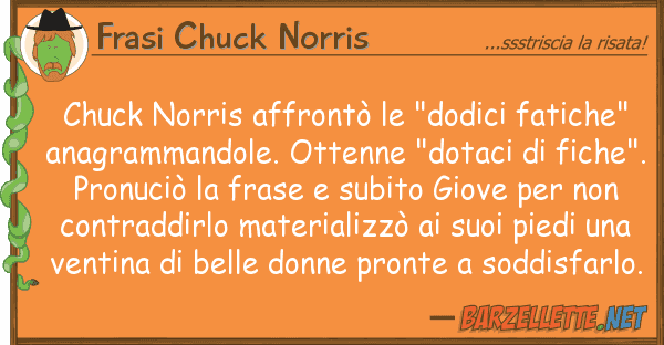 Frasi Chuck Norris chuck norris affrontò "dodici fatich