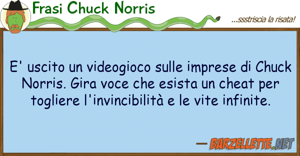 Frasi Chuck Norris e' uscito videogioco imprese