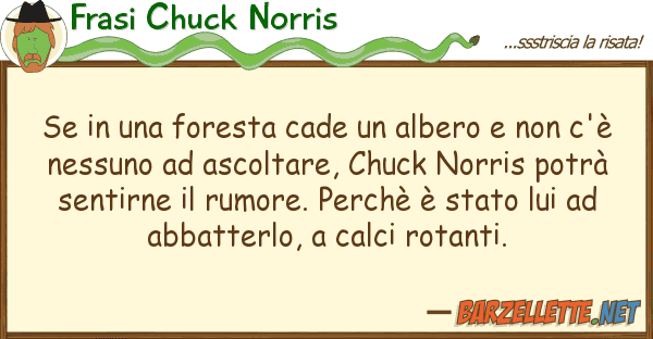 Frasi Chuck Norris foresta cade albero