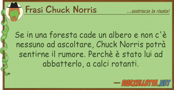 Frasi Chuck Norris foresta cade albero
