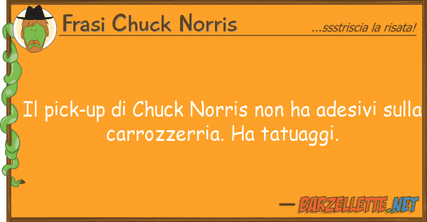 Frasi Chuck Norris pick-up chuck norris ha adesiv