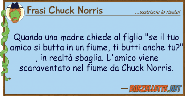 Frasi Chuck Norris quando madre chiede figlio "se