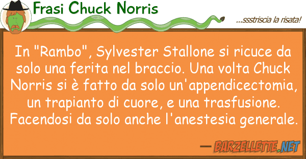 Frasi Chuck Norris "rambo", sylvester stallone ricuce