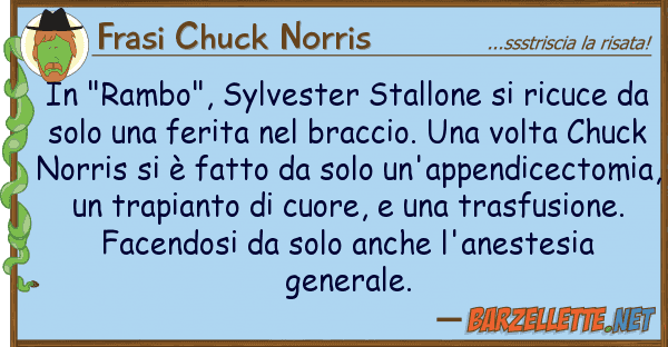 Frasi Chuck Norris "rambo", sylvester stallone ricuce