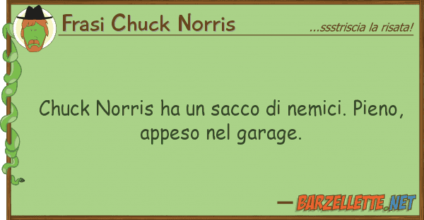 Frasi Chuck Norris chuck norris ha sacco nemici. pien