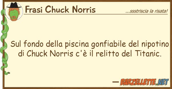 Frasi Chuck Norris fondo piscina gonfiabile n