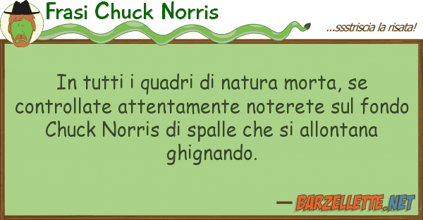 Frasi Chuck Norris quadri natura morta, co