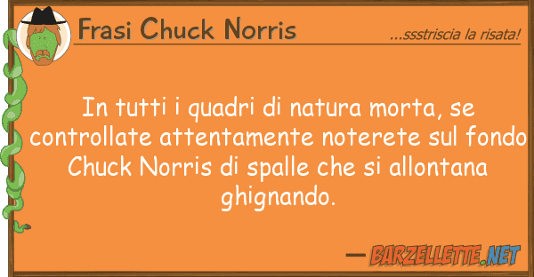 Frasi Chuck Norris quadri natura morta, co