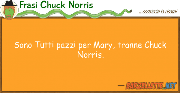Frasi Chuck Norris sono pazzi mary, tranne chuck