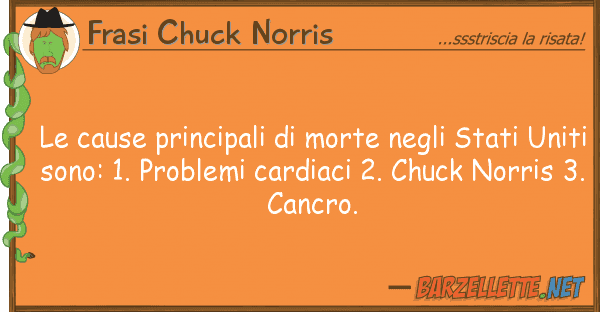 Frasi Chuck Norris cause principali morte stati
