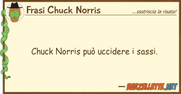 Frasi Chuck Norris chuck norris può uccidere sassi.