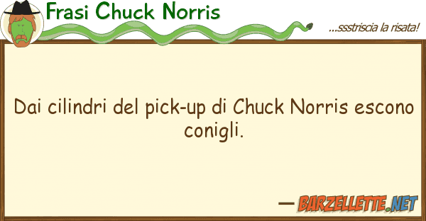Frasi Chuck Norris cilindri pick-up chuck norris