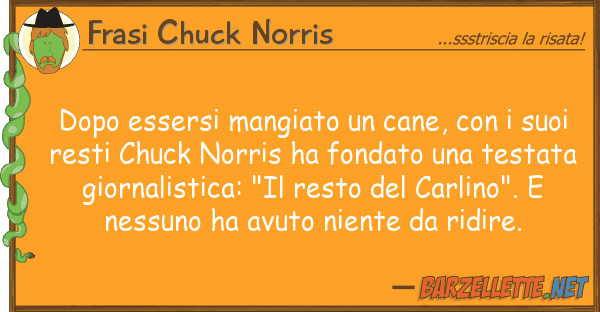 Frasi Chuck Norris dopo essersi mangiato cane,