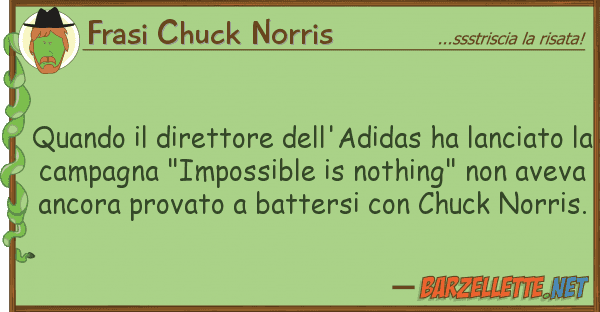 Frasi Chuck Norris quando direttore dell'adidas ha lanci