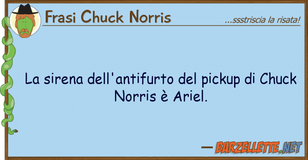 Frasi Chuck Norris sirena dell'antifurto pickup