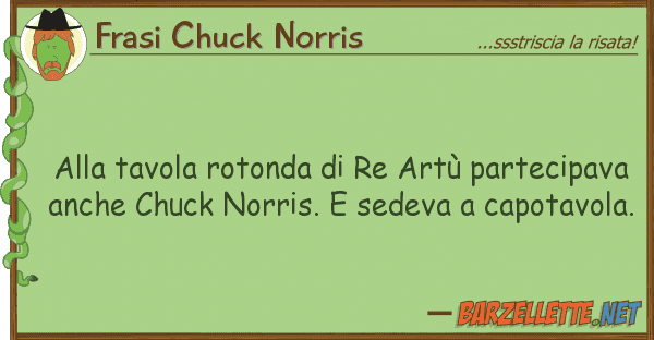 Frasi Chuck Norris tavola rotonda re artù partecip