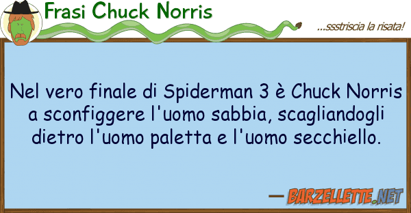 Frasi Chuck Norris vero finale spiderman 3 è chuck