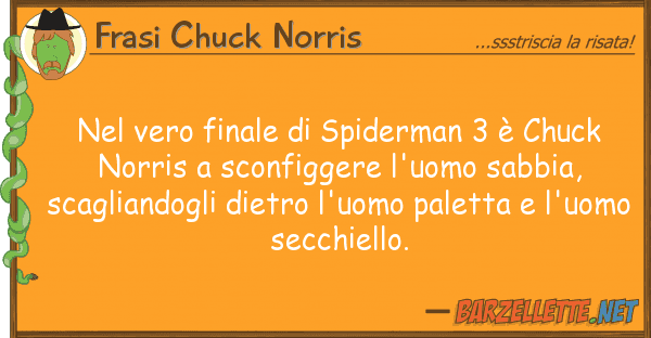 Frasi Chuck Norris vero finale spiderman 3 è chuck