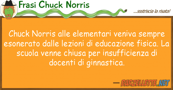Frasi Chuck Norris chuck norris elementari veniva semp